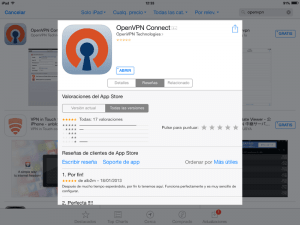 2- Instalar cliente OpenVPN en iOS