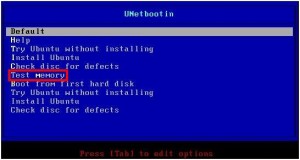 Hacer Test memoria RAM con unetbootin