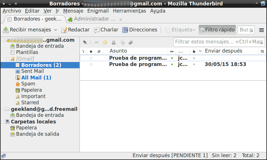 Programar El Envio De Emails Con Thunderbird