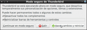 Restaurar configuración inicial de Thunderbird