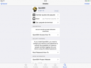 Aplicación OpenSSH en iOS