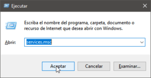 Acceder a los servicios de Windows