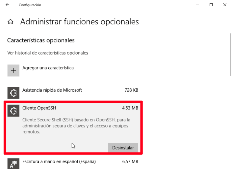 Como instalar y configurar un cliente y un servidor SSH en Windows