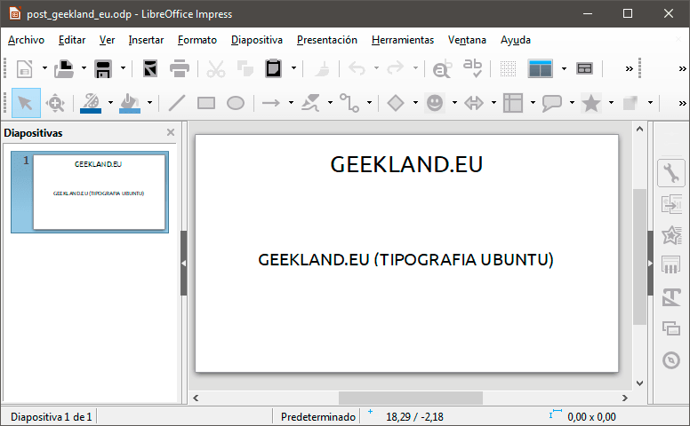 Documento de LibreOffice visualizado correctamente