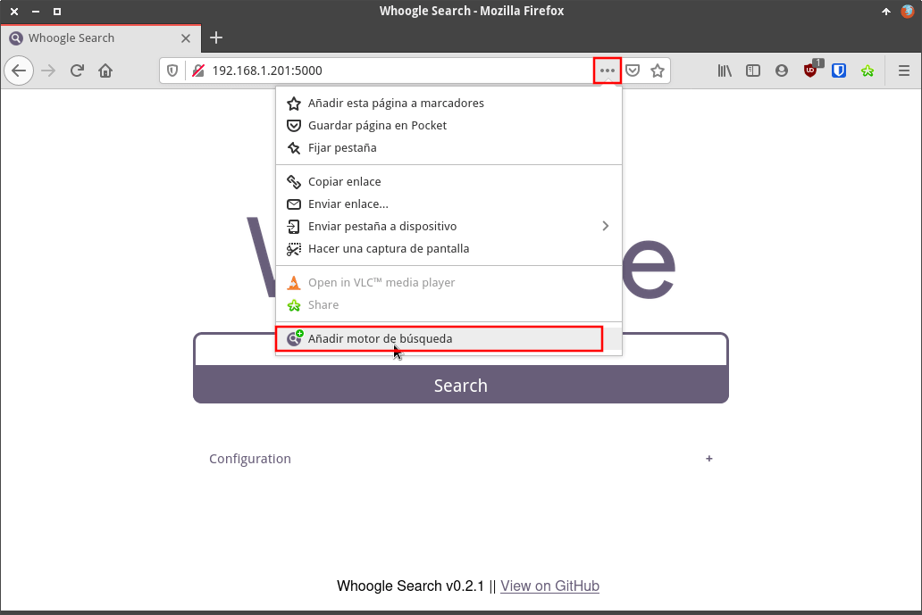 Añadir un motor de búsqueda en Firefox